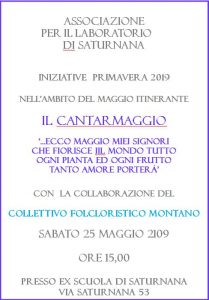 Cantarmaggio a Saturnana @ Ex scuola dell'infanzia di Saturnana