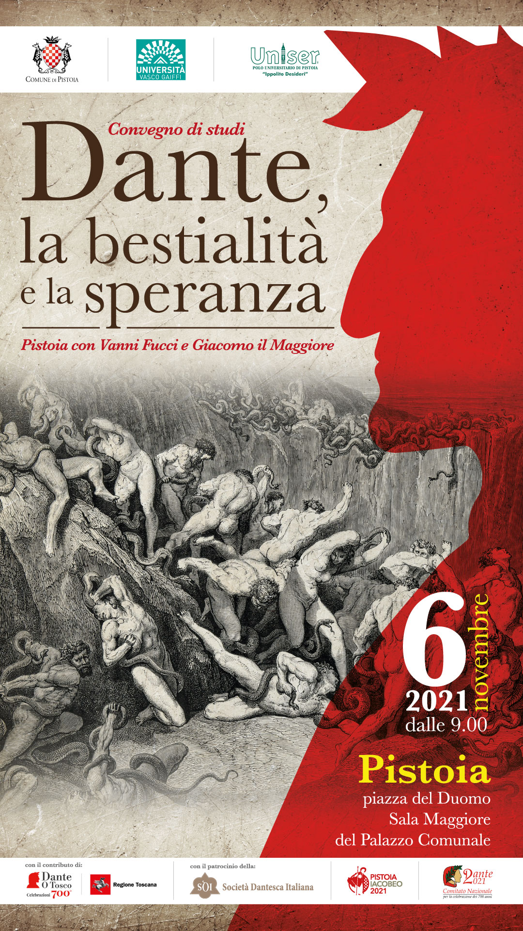 Convegno | Dante, la bestialità e la speranza @ Sala Maggiore del Palazzo Comunale