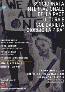 Giornata della Pace, Cultura e Solidarietà @ Sala Maggiore del Palazzo Comunale